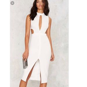 Side by side cut out midi dress